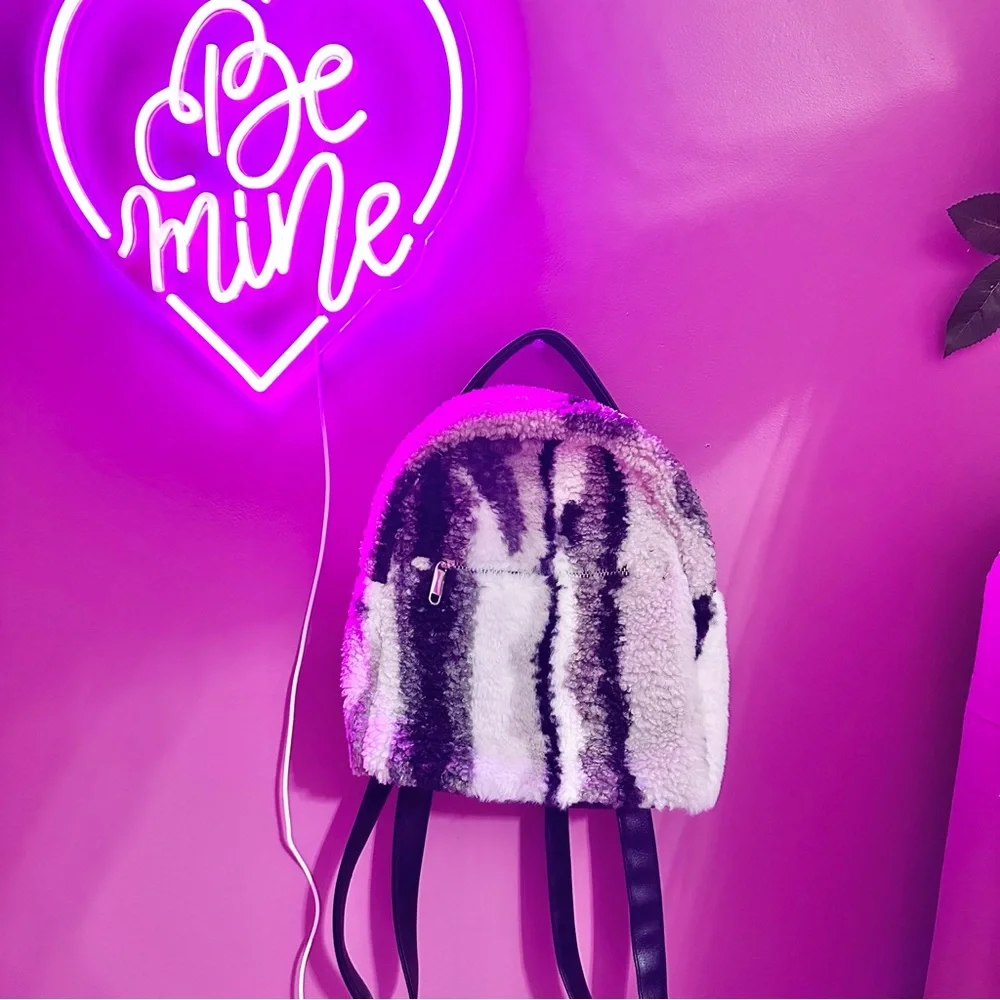 NWT Wild Fable Faux Fur Mini Backpack